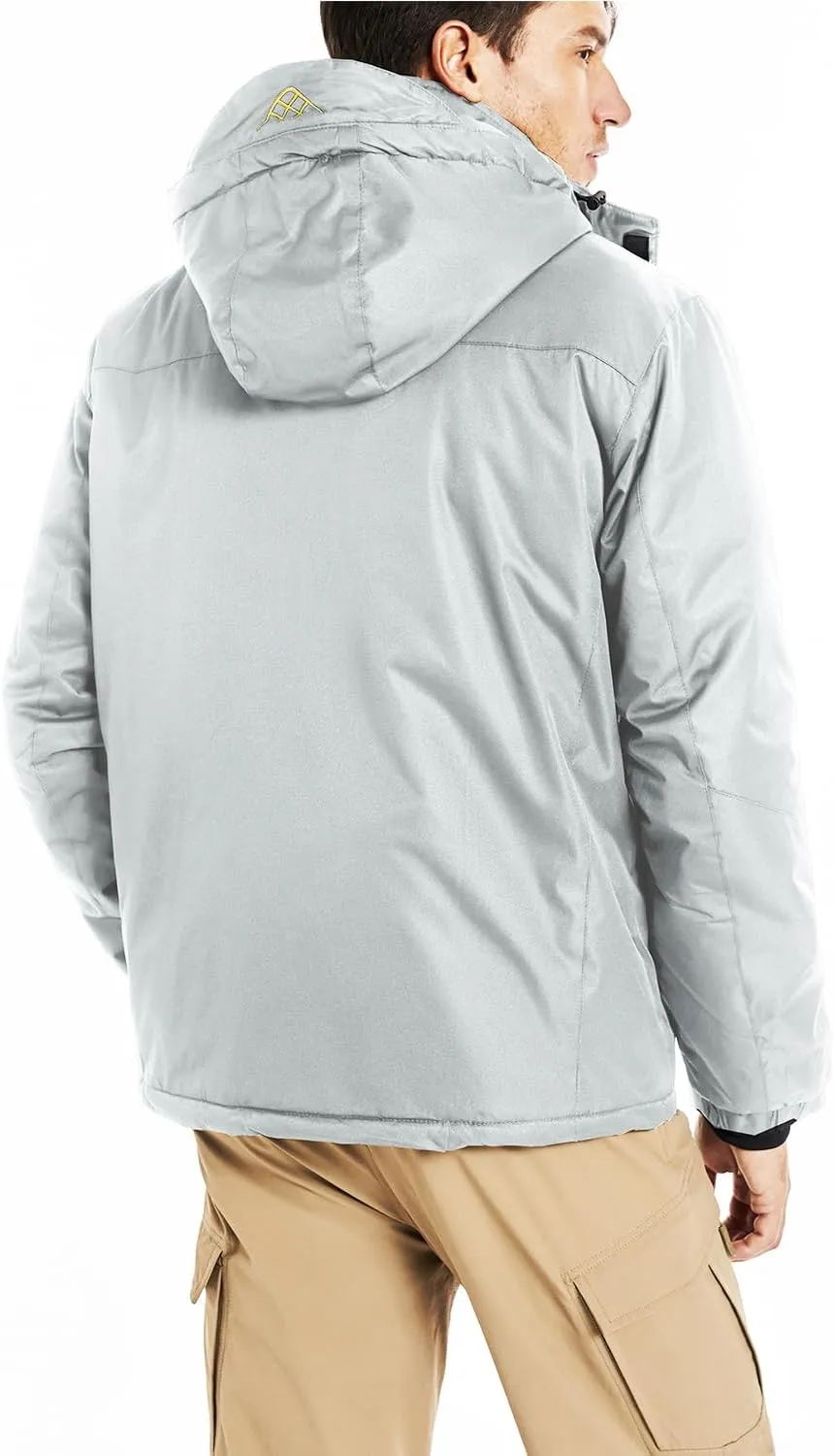 INVACHI Men's Warm Winter Coat Waterproof Mountain Ski Jacket Windproof Detachable Hood Raincoats