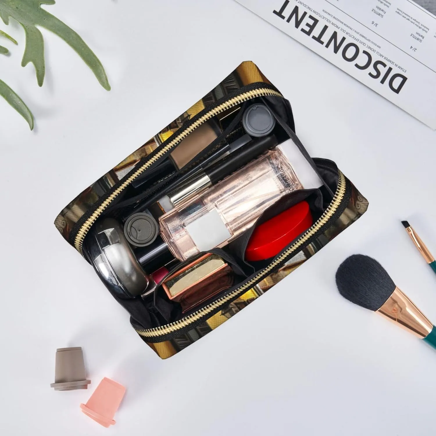 Italian Old Street Toiletry Pouch, Travel-Friendly Makeup Organizer For Makeup Brushes, Lipsticks