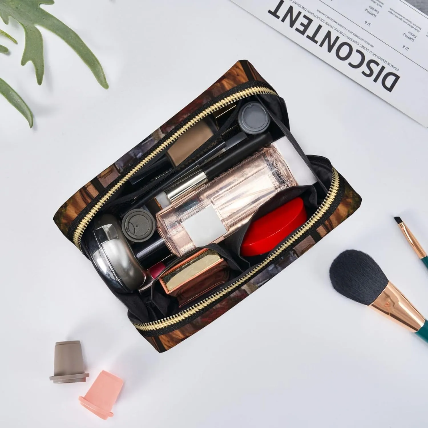 Italian Old Street Toiletry Pouch, Travel-Friendly Makeup Organizer For Makeup Brushes, Lipsticks