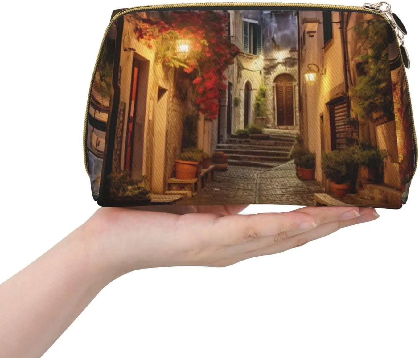 Italian Old Street Toiletry Pouch, Travel-Friendly Makeup Organizer For Makeup Brushes, Lipsticks