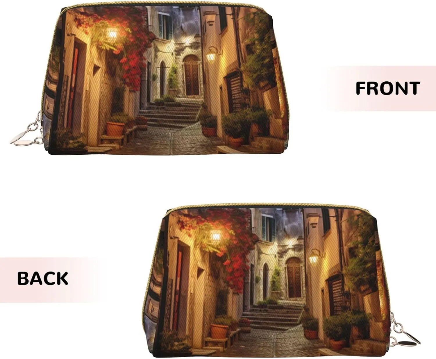 Italian Old Street Toiletry Pouch, Travel-Friendly Makeup Organizer For Makeup Brushes, Lipsticks