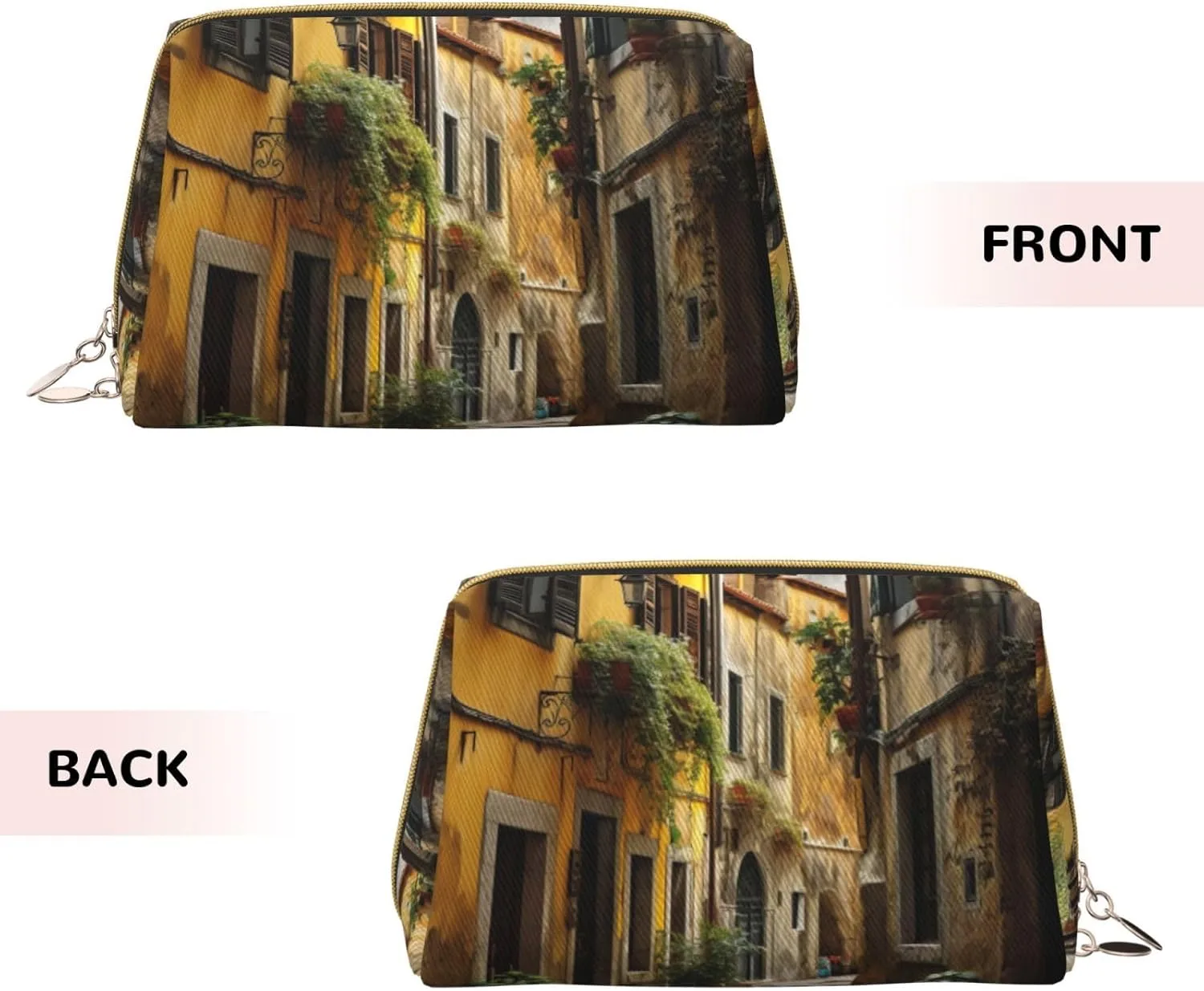 Italian Old Street Toiletry Pouch, Travel-Friendly Makeup Organizer For Makeup Brushes, Lipsticks