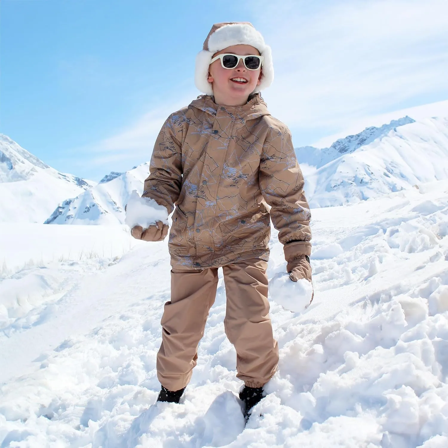 JAN & JUL Waterproof Fleece Lined Rain Jacket, Raincoat for Kids