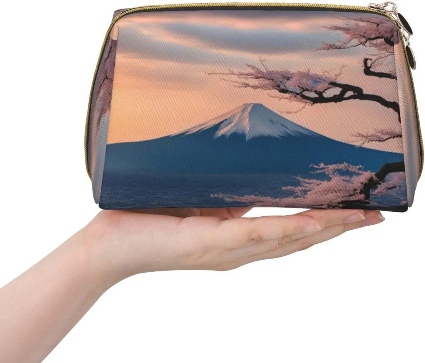 Japan Mount Fuji Landscape Toiletry Pouch, Travel-Friendly Makeup Organizer For Makeup Brushes, Lipsticks