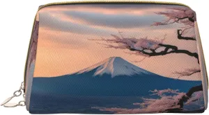 Japan Mount Fuji Landscape Toiletry Pouch, Travel-Friendly Makeup Organizer For Makeup Brushes, Lipsticks