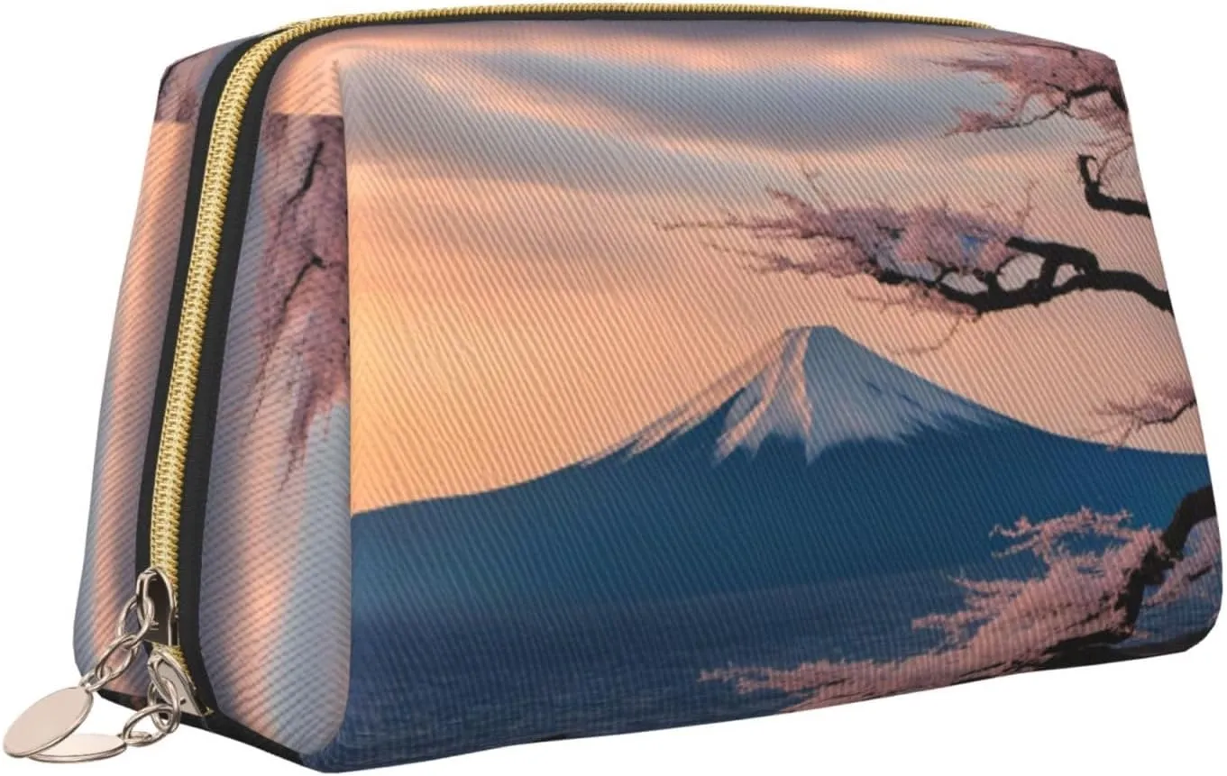 Japan Mount Fuji Landscape Toiletry Pouch, Travel-Friendly Makeup Organizer For Makeup Brushes, Lipsticks