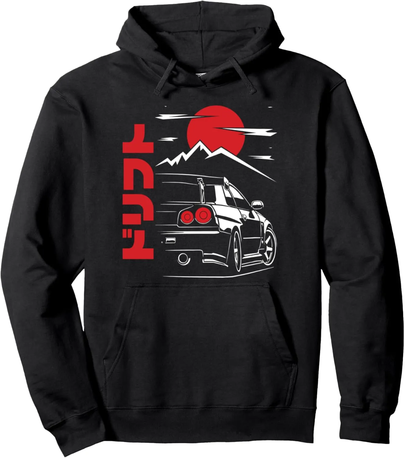 JDM Tokyo Japan Drift Race Car Tuning Retro Vintage Graphic Pullover Hoodie