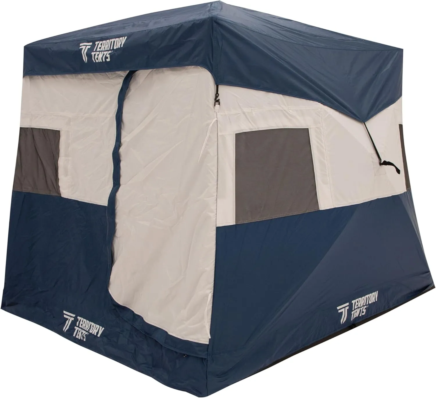 Jet Set Hub Camping Tent, Easy 90 Second Set-Up, Waterproof, UV Resistant, Ample Storage Options, Deep Blue
