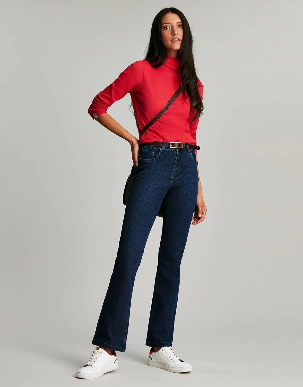 Joules Women's Clarissa Solid Roll Neck Jersey Top