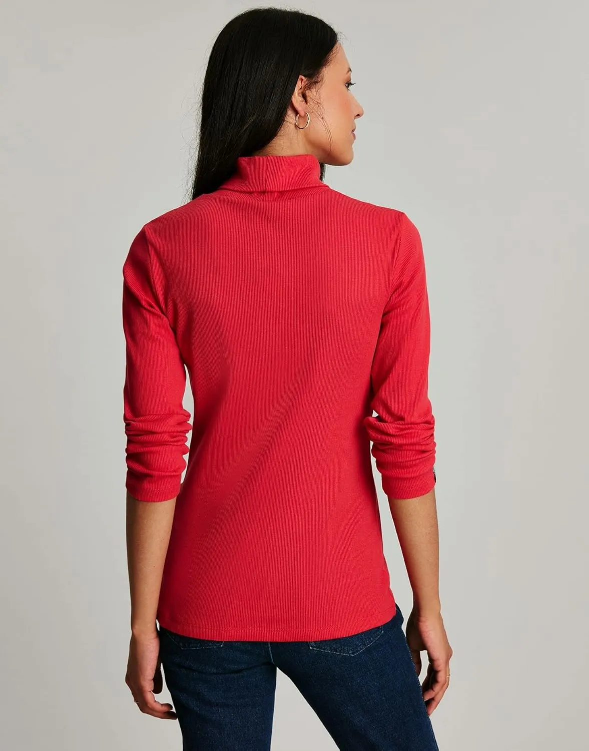 Joules Women's Clarissa Solid Roll Neck Jersey Top