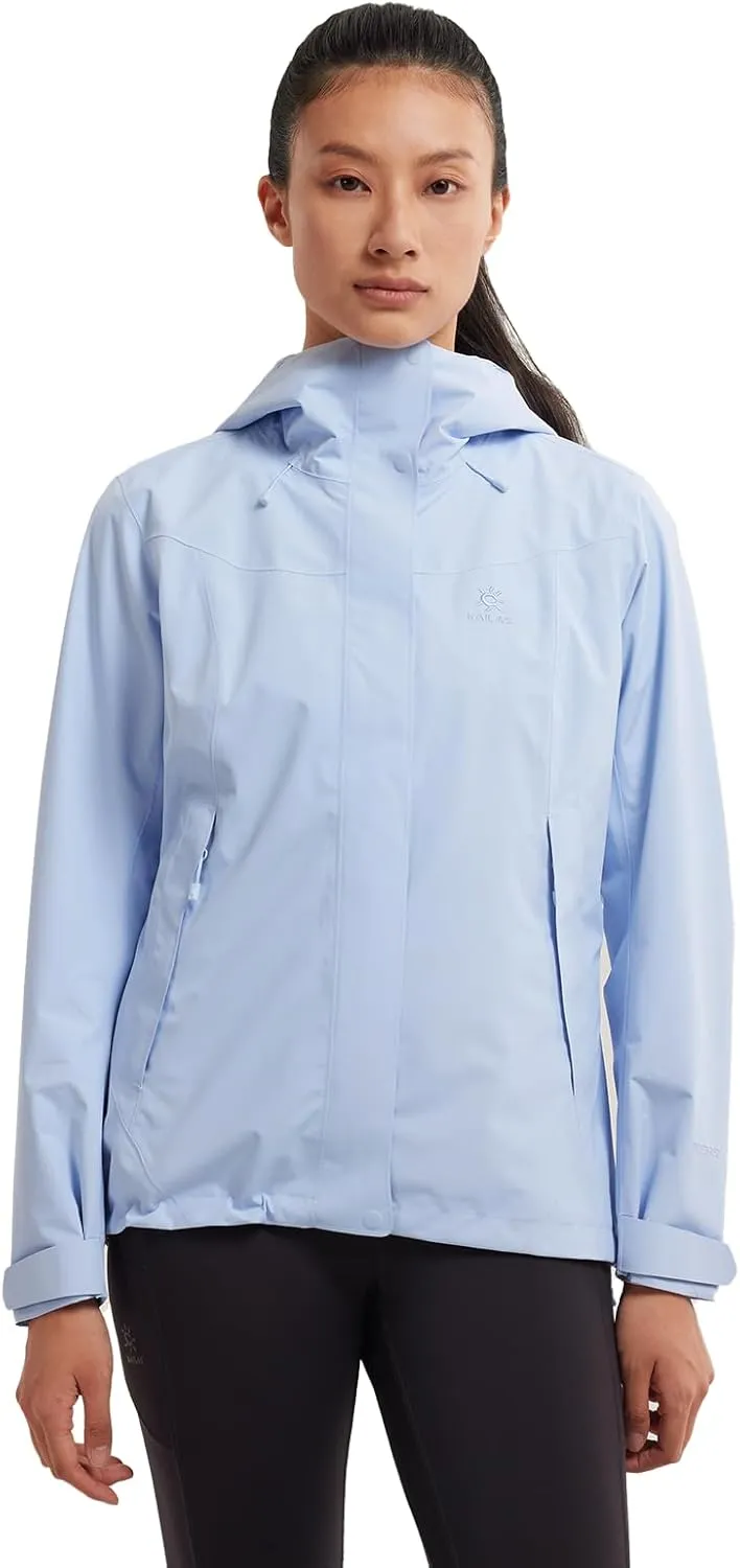 KAILAS Women's Raincoat Outdoor Hardshell Jacket Packable Lightweight Waterproof Hooded Jacket Hiking Travel