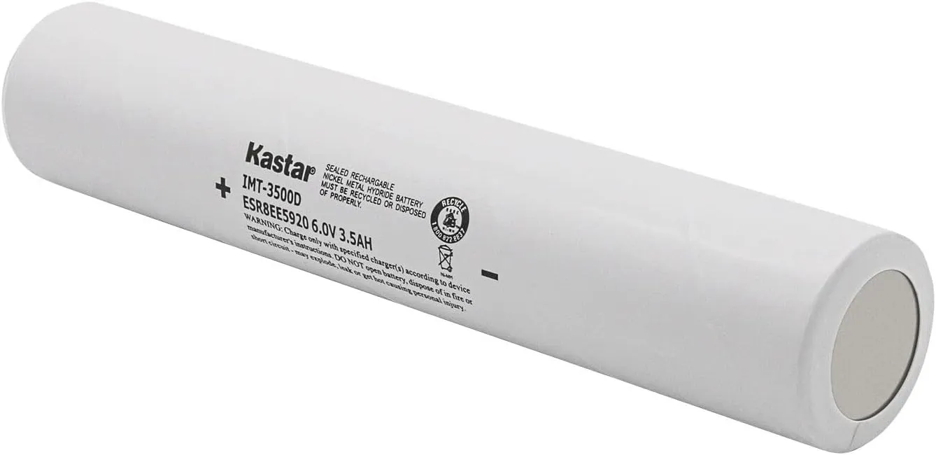 Kastar Battery 1-Pack Ni-MH 6.0V 3.5AH Replacement for Maglite 40070131 40070149 40070249 405462100, Maglite 108-000-817 108-817 108-000-439 108-439, INTEC IMT-3500D, ESR4EE3060 ET2600D, ESR8EE5920