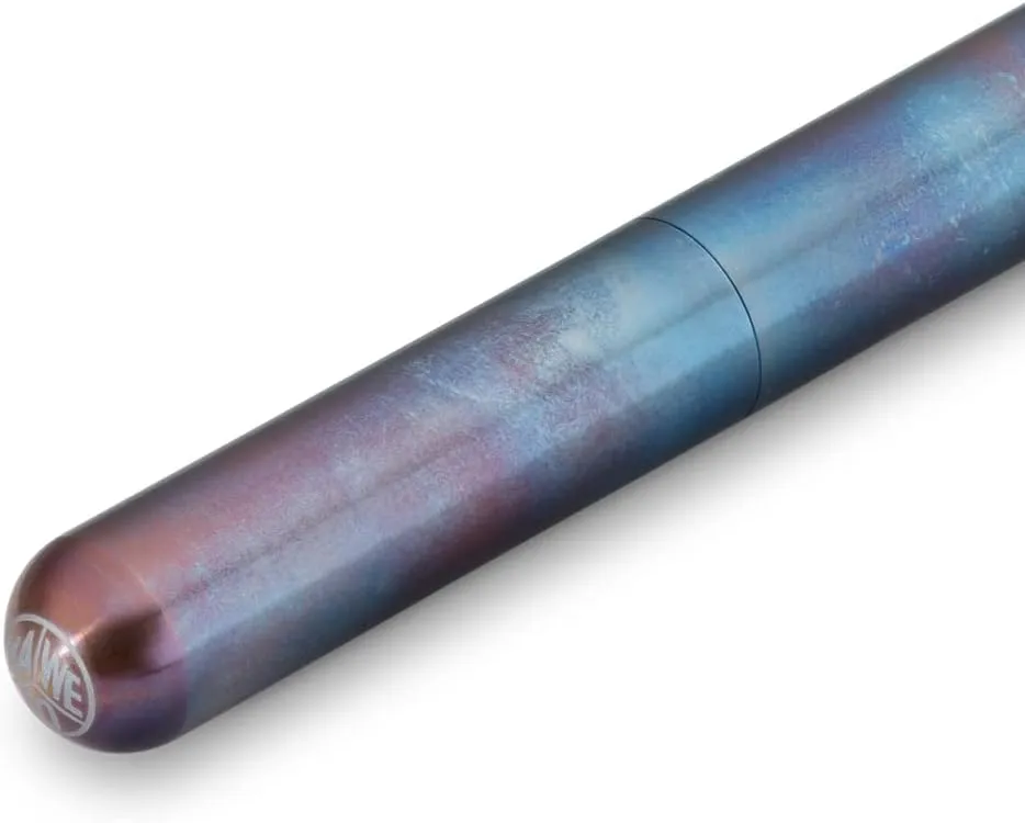 KAWECO 10002061 Fountain Pen, Medium, Medium Point, Fire Blue, Dual Use, Genuine Imported