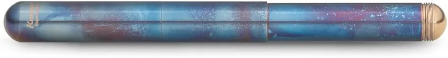 KAWECO 10002061 Fountain Pen, Medium, Medium Point, Fire Blue, Dual Use, Genuine Imported