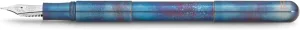 KAWECO 10002061 Fountain Pen, Medium, Medium Point, Fire Blue, Dual Use, Genuine Imported