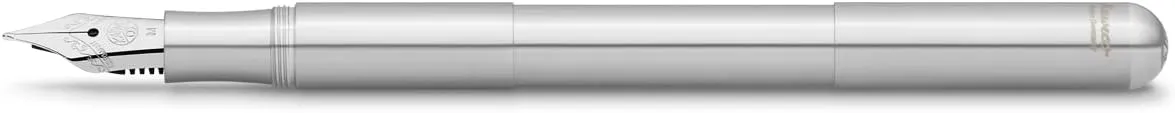 Kaweco SUPRA Fountain Pen Stainless Steel I Exclusive Fountain Pen for Ink Cartridges Including Retro Metal Box I Fountain Pen 16.5 cm I Nib: BB (Extra Broad)
