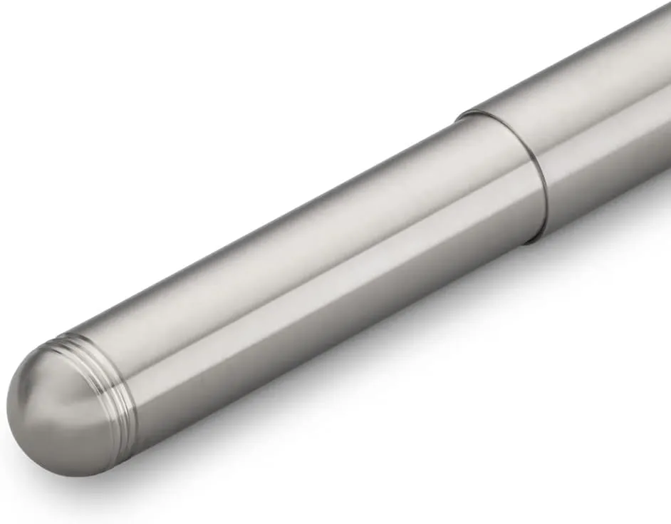 Kaweco SUPRA Fountain Pen Stainless Steel I Exclusive Fountain Pen for Ink Cartridges Including Retro Metal Box I Fountain Pen 16.5 cm I Nib: BB (Extra Broad)