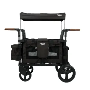 Keenz XC 2.0 - Luxury 2 Passenger Stroller Wagon for Kids | Foldable 2 Passenger Quad Seater with Adjustable Canopy | Black