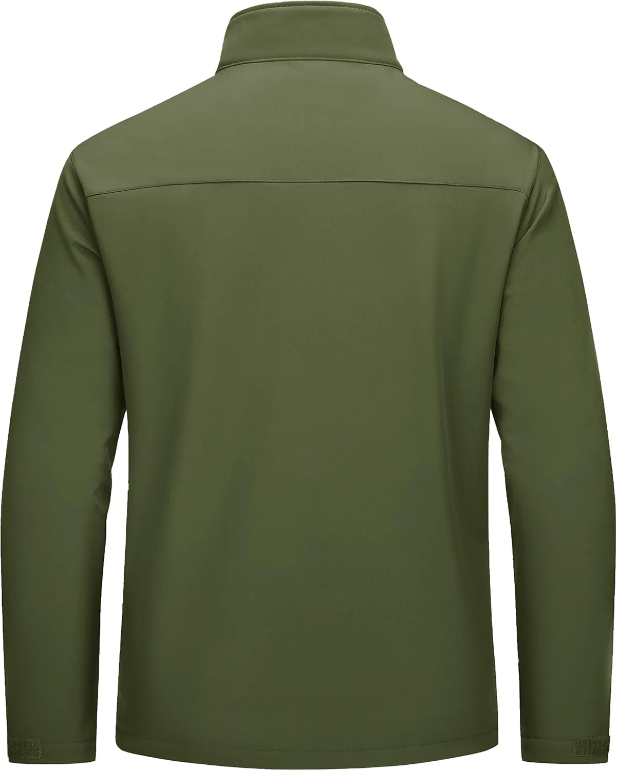 KEFITEVD Men's Tactical Jacket Fleece Lined Softshell Jackets Waterproof Stand Collar Jacket Outdoor Hunting Coat
