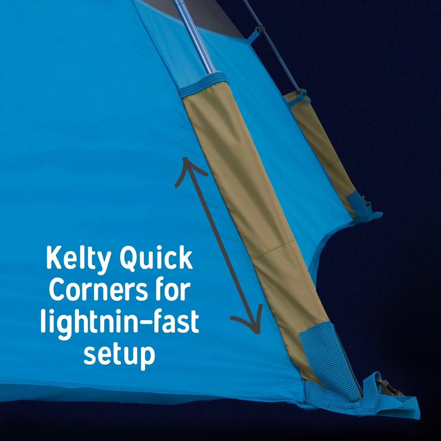 Kelty Ashcroft Camp Tent - 1, 2 or 3 Person Camping Shelter with Full Coverage Rainfly, Lightweight Aluminum Poles, Camping Backpacking Festival Shelter