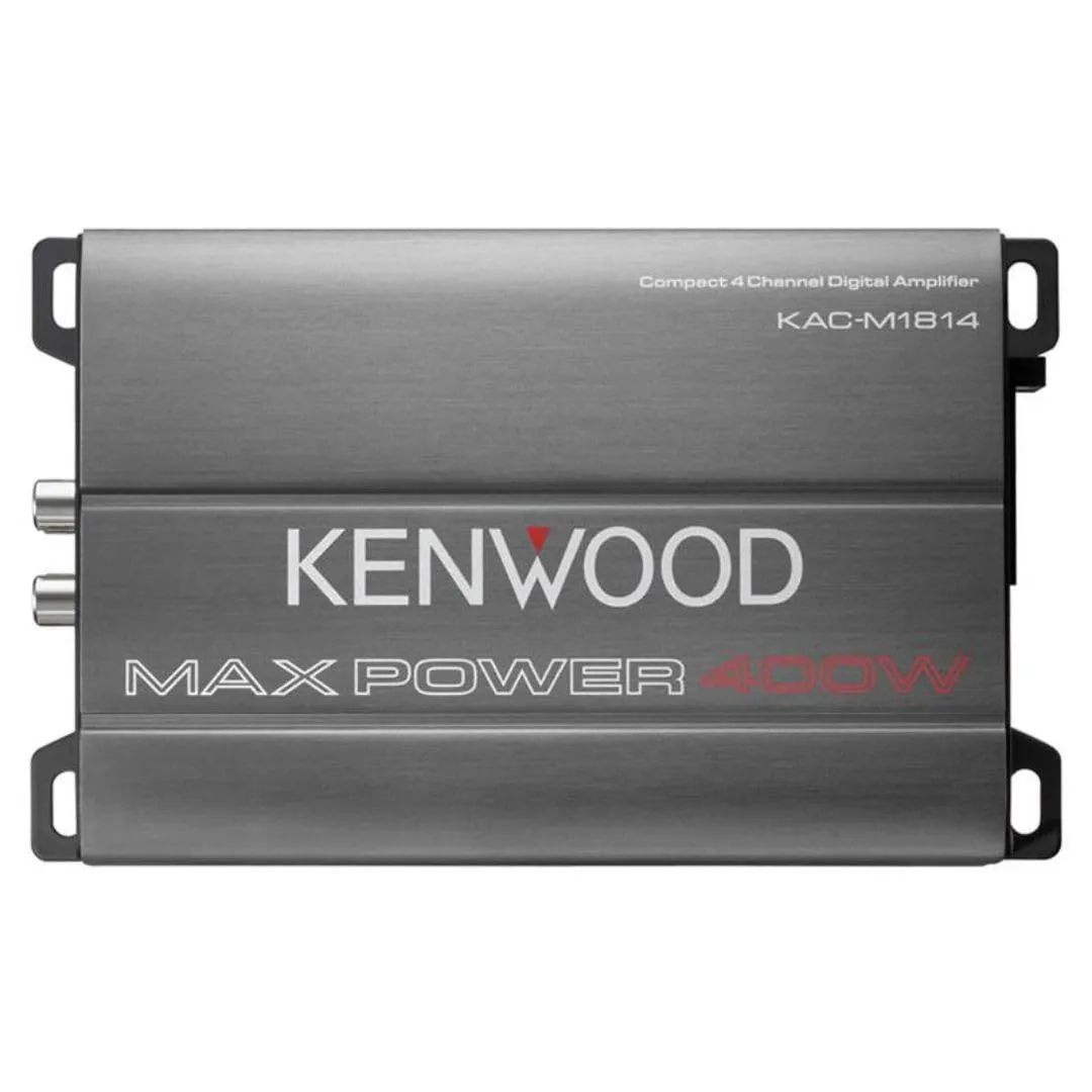 Kenwood KAC-M1814 4-Channel Compact Bridgeable Marine/Motorsports 400W Max Power Digital Amplifier