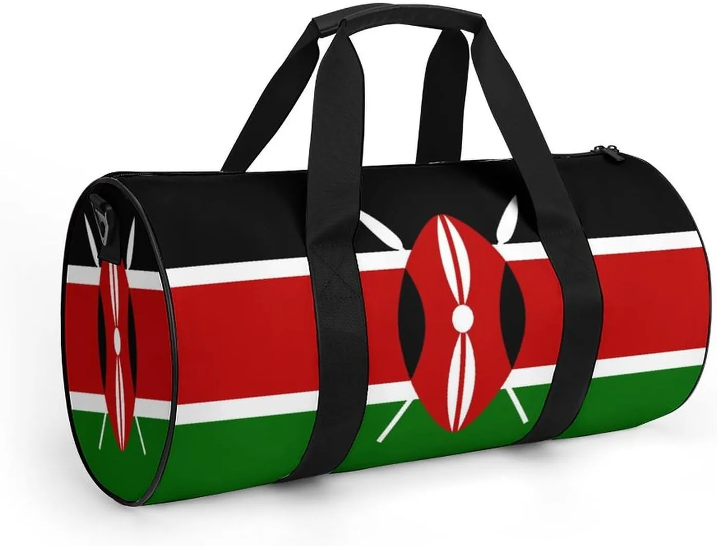Kenya Flag Duffel Bag Dry Wet Separation for Boys Girls Travel Gym Overnight