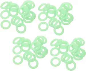 KICHOUSE 200Pcs Fluorescent Shaped Tent Stakes Rings for Outdoor Camping Glow Dark Night Fishing Warning Circles Versatile Camping Accessories for Enhanced Safety and Stability
