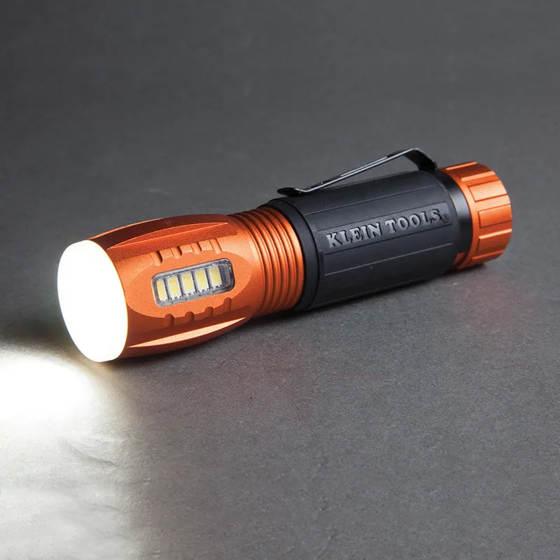 Klein Tools 235 lm Black/Orange LED Flashlight AAA Battery