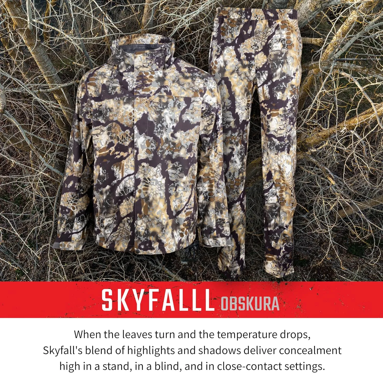 Kryptek Men’s Jupiter Waterproof, Breathable, Packable Camo Hunting Jacket