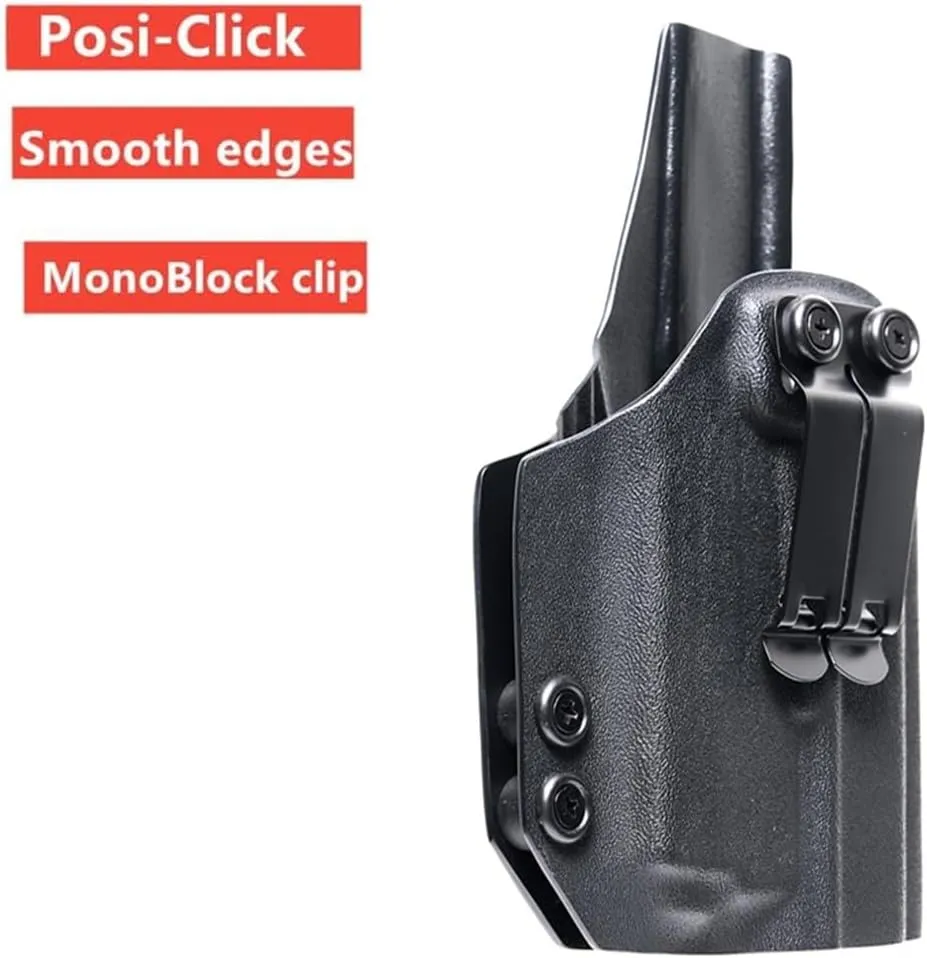 Kydex IWB Holster for Glock 17, 19, 45, Taurus G2C, G3C, G3, w/Olight Baldr S, Baldr Mini Tactical Flashlight, Concealed Carry