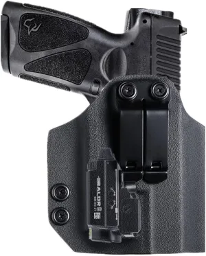 Kydex IWB Holster for Glock 17, 19, 45, Taurus G2C, G3C, G3, w/Olight Baldr S, Baldr Mini Tactical Flashlight, Concealed Carry