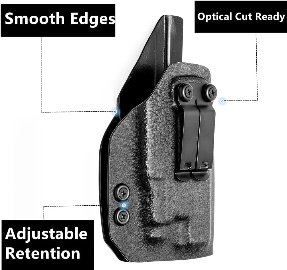 kydex IWB Holster for Glock 43x 48 Mos Sig Sauer P365 P365XL with Streamlight Sub TLR-7 500 Lumens Pistol Light Flashlight
