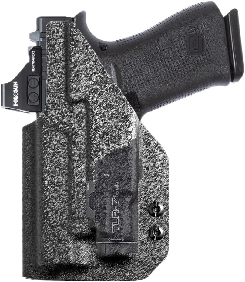 kydex IWB Holster for Glock 43x 48 Mos Sig Sauer P365 P365XL with Streamlight Sub TLR-7 500 Lumens Pistol Light Flashlight