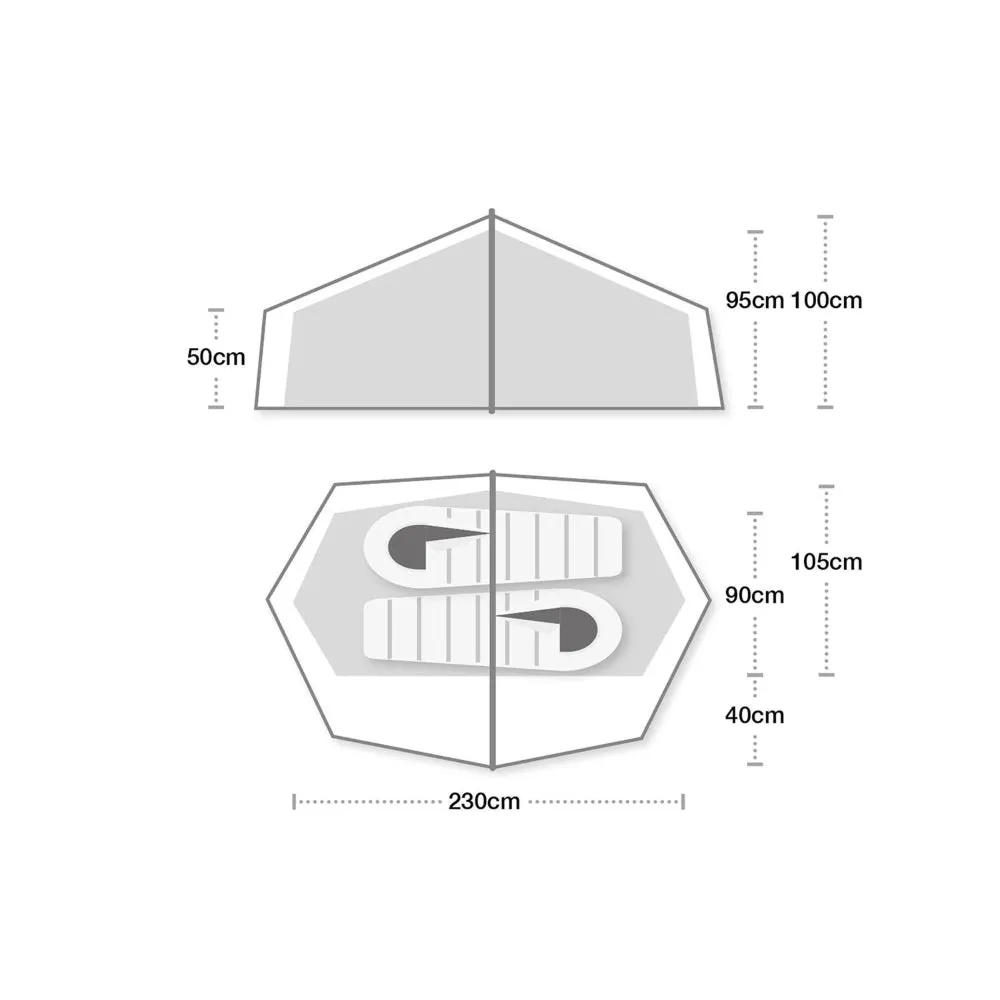 Laser Compact 2 ECO Backpacking Tent   Footprint Bundle