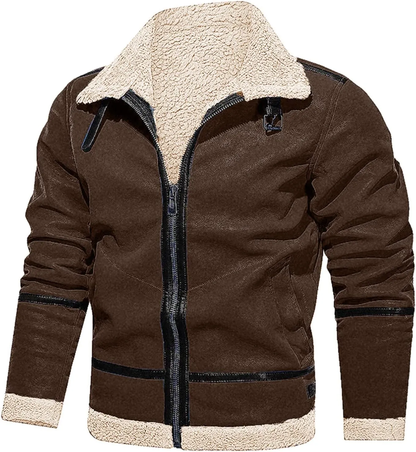 LCMTWX Men's Winter Jacket Windproof Stand Collar Knitted Splice Sweater Coat Casual Cardigan Stylish Outwear Coats for