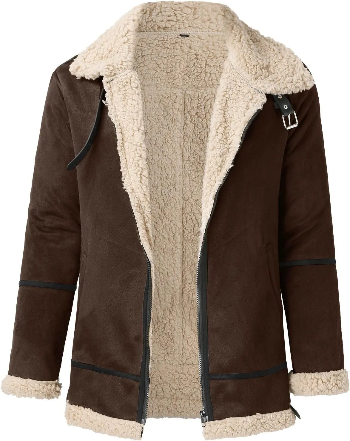 LCMTWX Men's Winter Jacket Windproof Stand Collar Knitted Splice Sweater Coat Casual Cardigan Stylish Outwear Coats for
