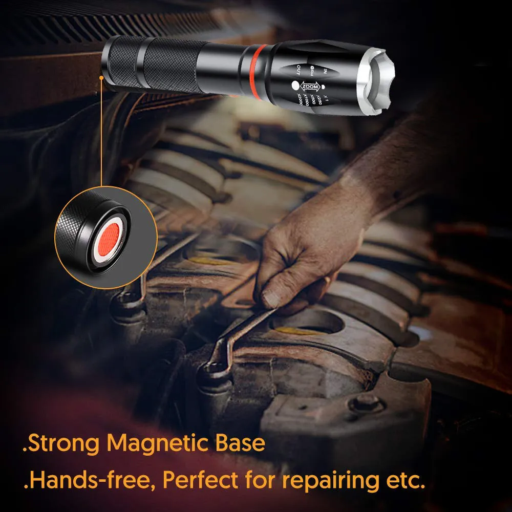 LED Flashlight COB Lantern Magnetic Torch