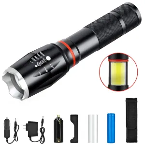 LED Flashlight COB Lantern Magnetic Torch