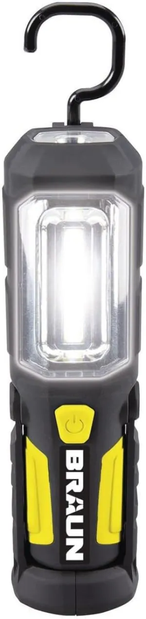 LED Flashlight High & Low 15-Hour Battery Life on Full Charge - Magnetic Base for Convenient Attachment to Metal Surfaces , Includes 3 AA Batteries