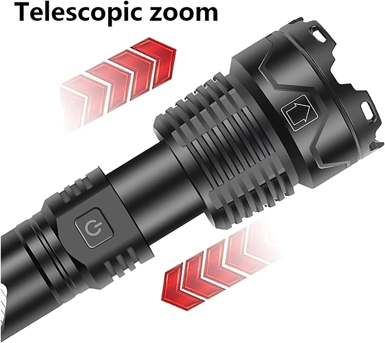 LED Flashlight Pack, Zoomable Tactical Flashlights with High Lumens and 5 Modes for Emergency and Outdoor Use -Camping Accessories(Long)