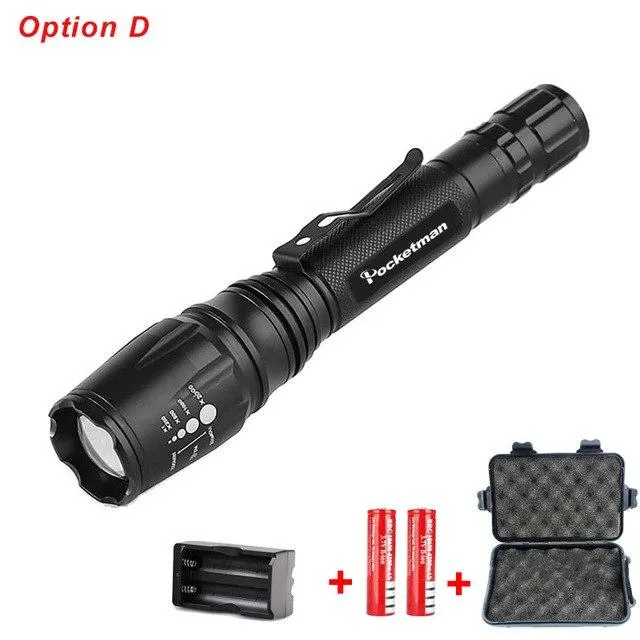 LED Flashlights Torch 7000LM XM-L2 zoomable led torch For 2x18650 batteries aluminum bicycle flashlight light tactical z35
