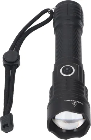 LED Light with Offset Rail Led Flashlight Zoomable 1200LM Super Bright 3 Modes IP65 Water Flashlight for Camping Hiking Outdoor White Light