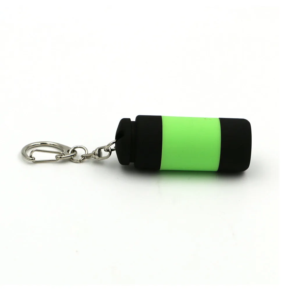 LED Mini Flashlight Key Chain Portable Torch Outdoors Waterproof Built-in Battery USB Rechargeable Hiking Camping Flashlights