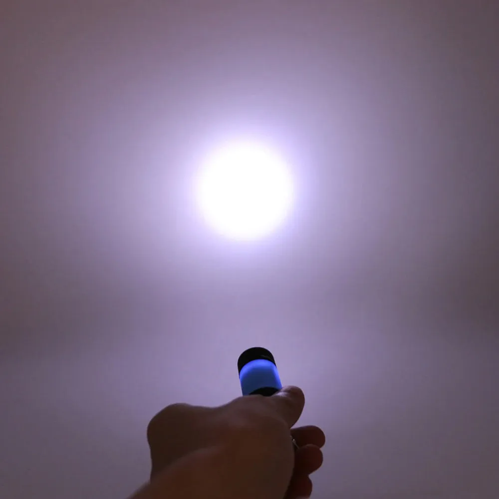 LED Mini Flashlight Key Chain Portable Torch Outdoors Waterproof Built-in Battery USB Rechargeable Hiking Camping Flashlights