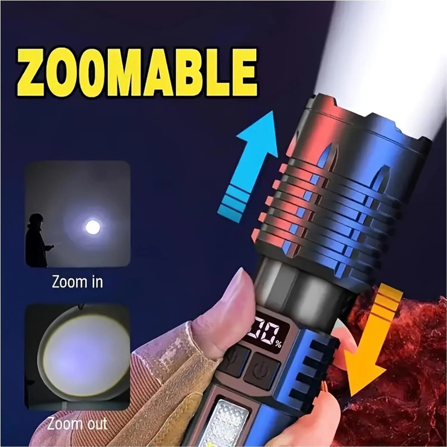 LED Tactical Flashlight Bright,5Modes High Lumens,Zoomable,Everyday Small Flashlights Powerful for Camping Accessory,Emergency,Only Flashlights(4 Pack)