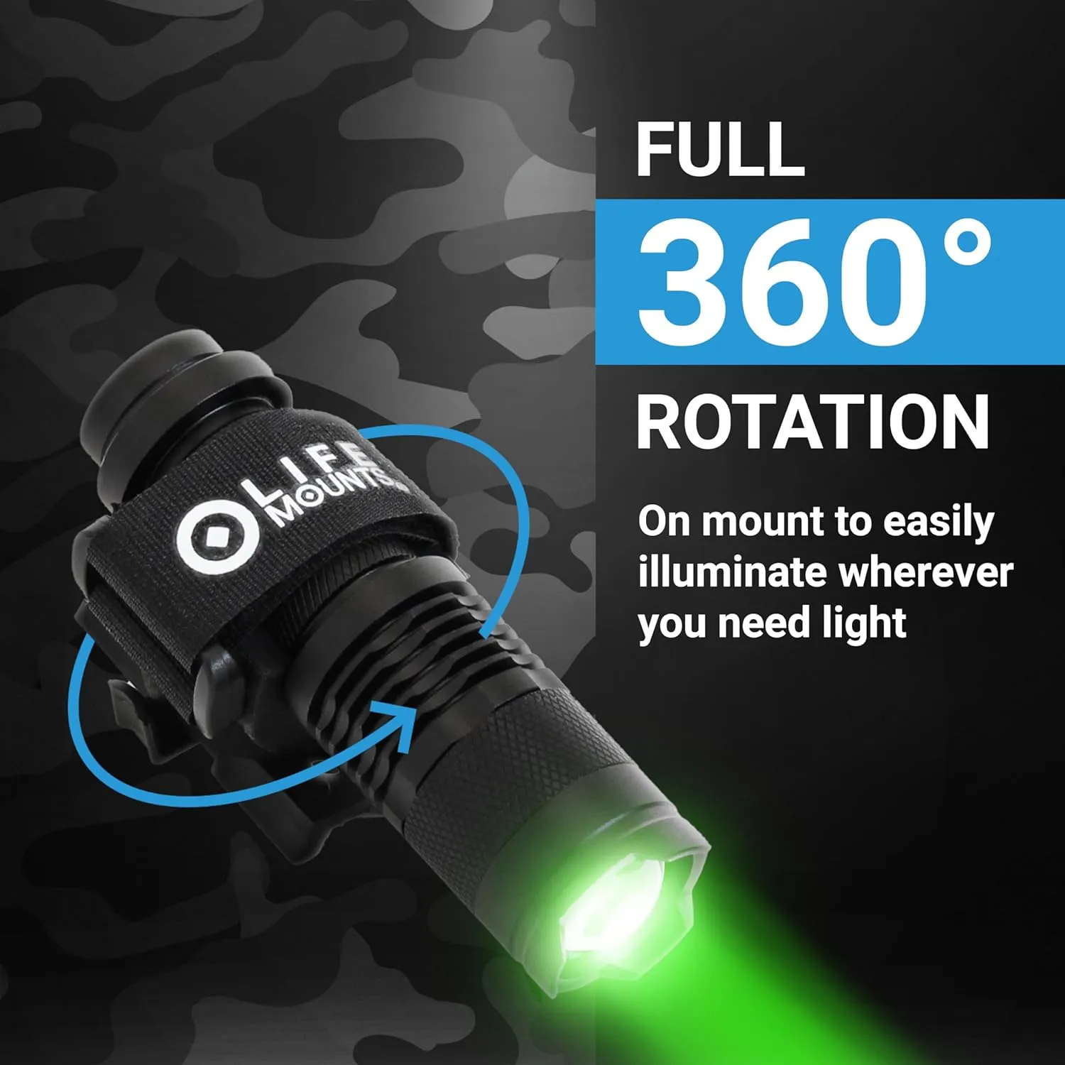 LED Tactical Helmet ARC Rail Light - Stay Safe and Light Your Way - Great for Military, Airsoft and Other Tactical Helmets - Durable and Detachable - Green