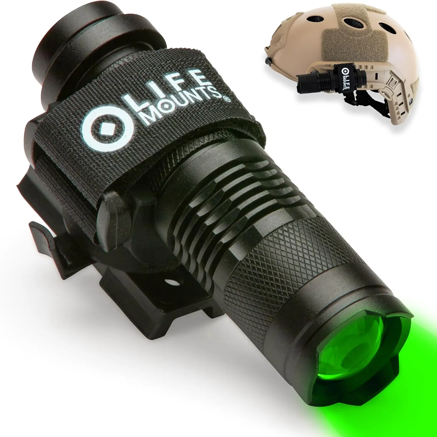 LED Tactical Helmet ARC Rail Light - Stay Safe and Light Your Way - Great for Military, Airsoft and Other Tactical Helmets - Durable and Detachable - Green