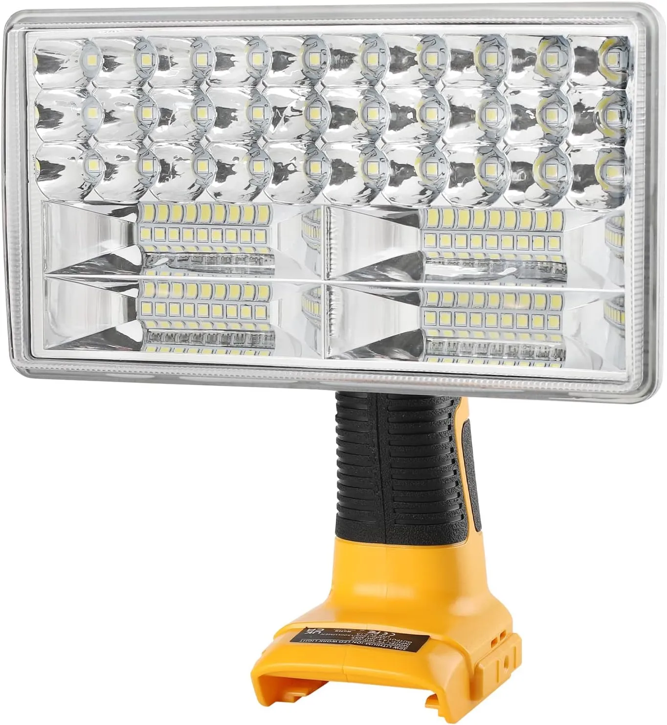 LED Work Light for Dewalt 20V Battery, Hiesuan 30W 3300LM Jobsite Light Flashlight Spotlight with 110 Degree Pivoting Head Zinc Alloy, 5V 2.1A USB Port