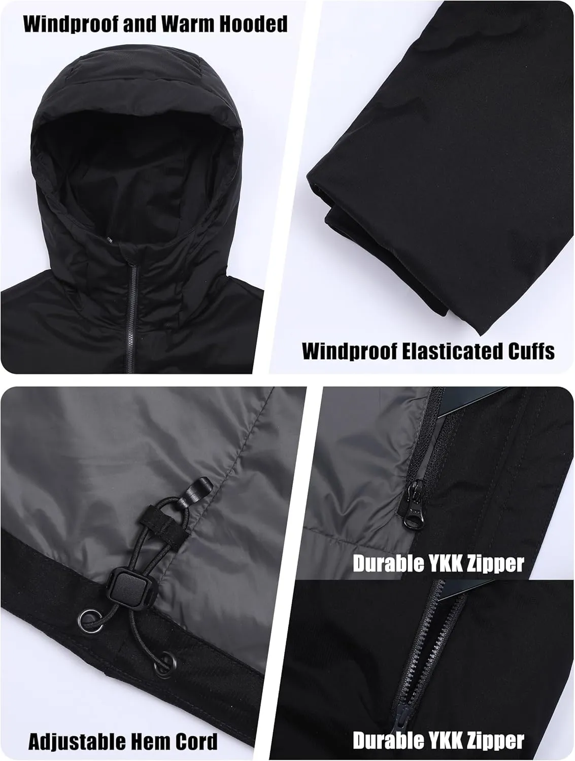 Lesmart Men’s Down Jacket Puffer Winter Jacket with Hooded Packable Lightweight Windproof Insulated Warm Coat