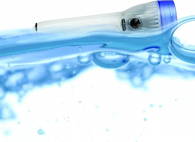 Life Gear LED Flashlight with Glow Handle, Emergency Flasher and Storage Compartment, BLUE